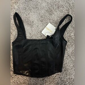 Leather corset tank